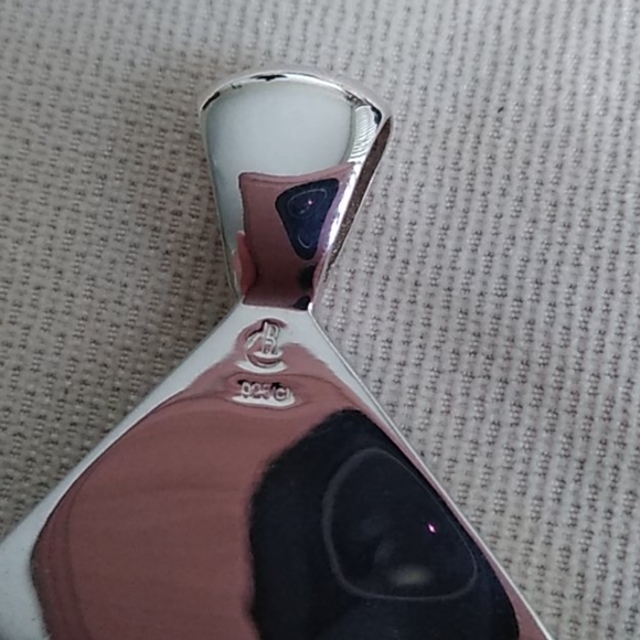 C. POLLACK TURQUOISE & STERLING SILVER FAN PENDENT - Picture 5 of 8